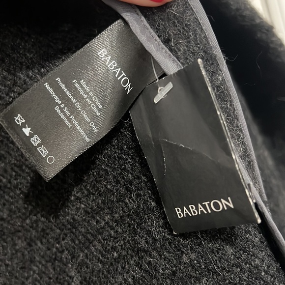 ARITZIA • BABATON oversized alpaca wool cocoon coat jacket in charcoal black XXS - Picture 5 of 9